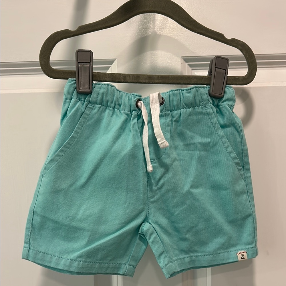 Me and Henry Hugo twill shorts 18-24m pale aqua